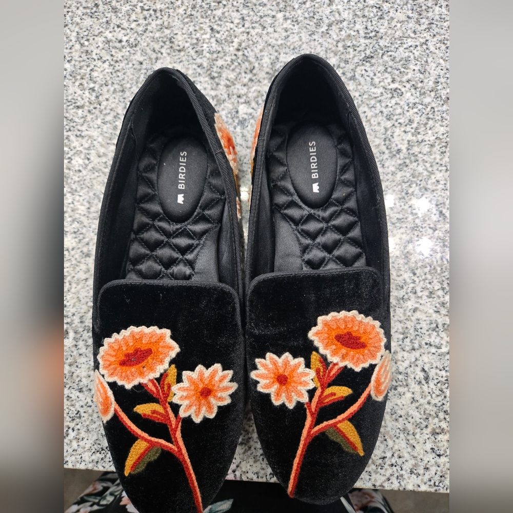 Birdies shoes women's size 7.5 floral/ black